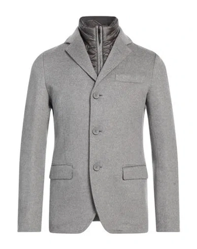 Herno Man Jacket Grey Size 36 Cashmere In Gray