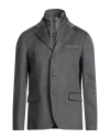 Herno Man Jacket Grey Size 40 Cashmere In Black