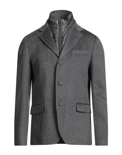Herno Man Jacket Grey Size 40 Cashmere In Black