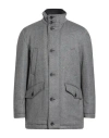 Herno Man Jacket Grey Size 40 Virgin Wool, Cashmere, Polyurethane, Polyamide, Polyester In Gray