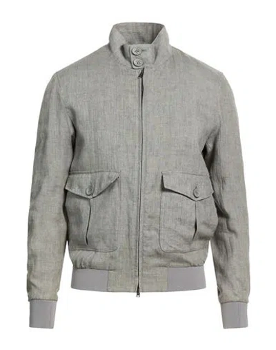 Herno Man Jacket Grey Size 44 Linen, Polyamide, Elastane In Gray