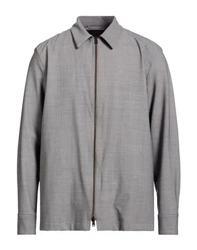 Herno Man Jacket Grey Size 44 Polyester, Wool, Elastane In Gray