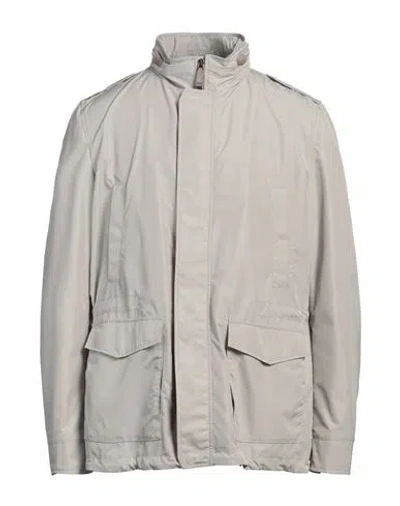 Herno Man Jacket Grey Size 48 Polyester, Viscose In Gray
