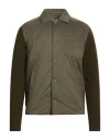 Herno Man Jacket Khaki Size 38 Cotton, Polyester, Polyurethane, Polyamide In Green