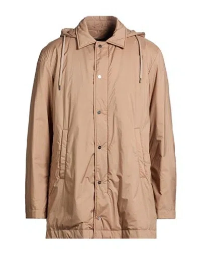 Herno Man Jacket Light Brown Size 46 Polyamide