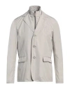 Herno Man Jacket Light Grey Size 40 Polyester In Gray