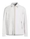 Herno Man Jacket Light Grey Size 42 Polyester In Gray