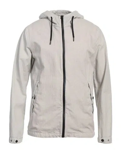 Herno Man Jacket Light Grey Size 44 Linen In Gray