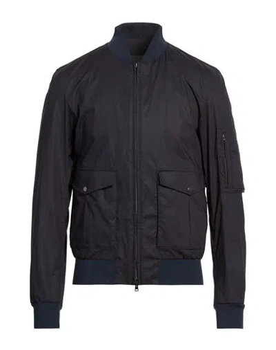 Herno Man Jacket Midnight Blue Size 40 Cotton, Elastane