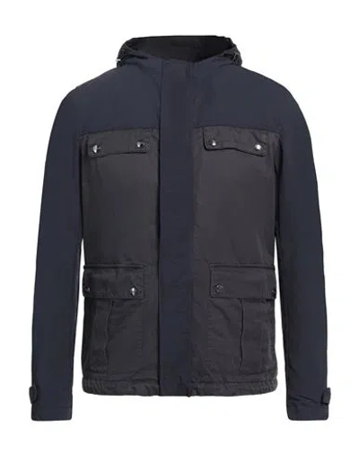 Herno Laminar Man Jacket Midnight Blue Size 40 Cotton, Polyester