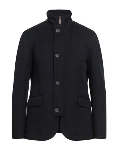 Herno Man Jacket Midnight Blue Size 40 Virgin Wool