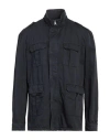 Herno Man Jacket Midnight Blue Size 44 Cotton, Linen