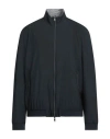 Herno Man Jacket Midnight Blue Size 46 Polyester, Polyurethane, Polyamide, Cotton, Elastane In Black