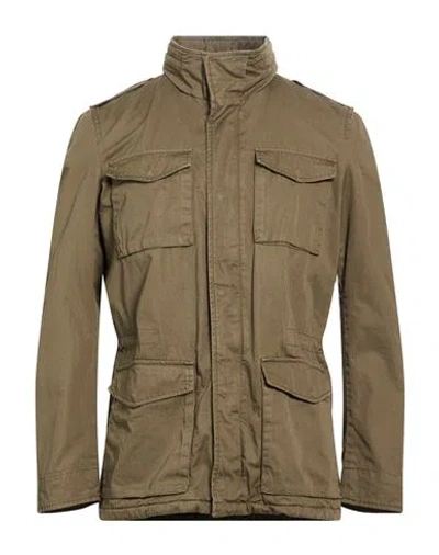 Herno Man Jacket Military Green Size 38 Cotton