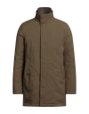 Herno Man Jacket Military Green Size 40 Polyester In Brown