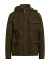 Herno Man Jacket Military Green Size 44 Cotton, Polyester, Polyamide In Multi