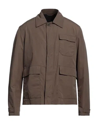 Herno Man Jacket Military Green Size 40 Polyamide
