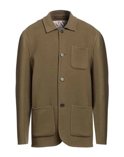 Herno Man Jacket Military Green Size 44 Virgin Wool, Polyamide In Brown