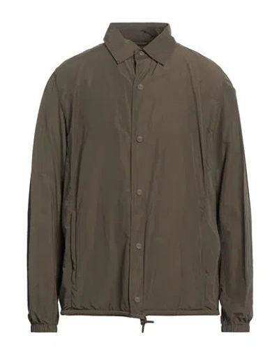 Herno Man Jacket Military Green Size 48 Polyamide, Cotton