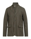 Herno Man Jacket Military Green Size 50 Polyester