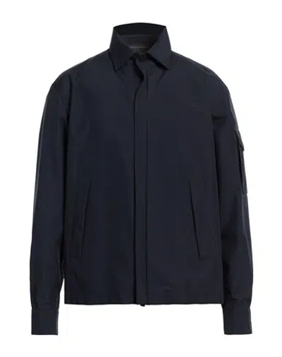Herno Man Jacket Navy Blue Size 42 Polyester, Ptfe - Polytetrafluoroethylene