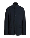 Herno Man Jacket Navy Size 38 Wool, Polyamide, Elastane, Polyurethane Coated In Navy Blue