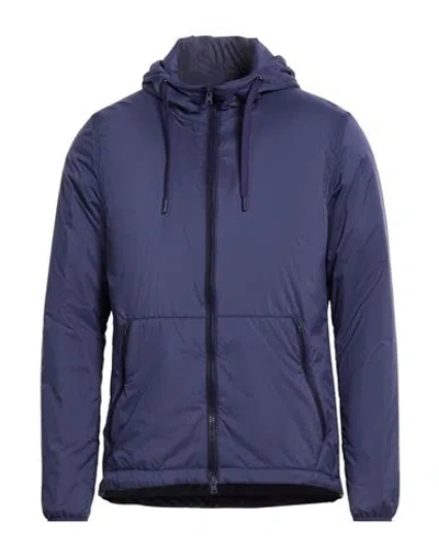 Herno Man Jacket Navy Size 38 Polyamide In Blue