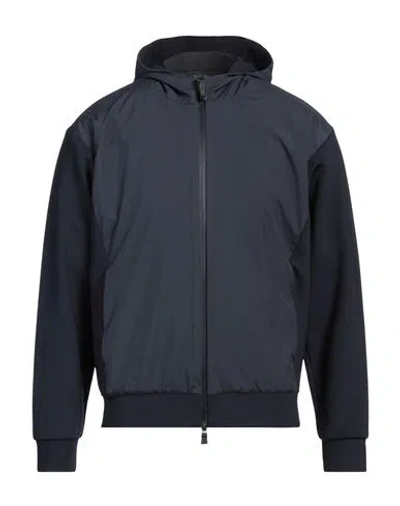 Herno Man Jacket Navy Size 44 Polyamide, Viscose In Blue