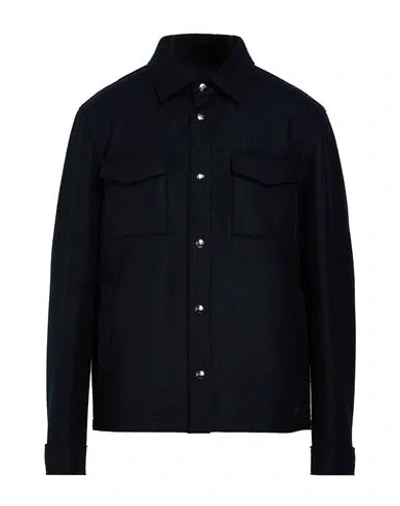 Herno Man Jacket Navy Size 46 Virgin Wool In Blue