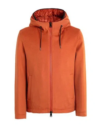 Herno Man Jacket Orange Size 42 Cashmere, Polyamide