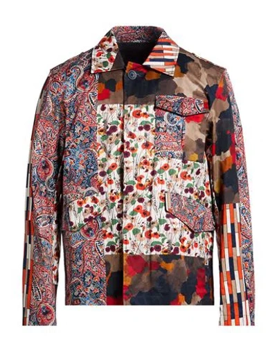 Herno Man Jacket Orange Size 46 Cotton In Multi