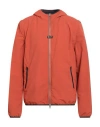 Herno Man Jacket Rust Size 48 Polyester In Orange