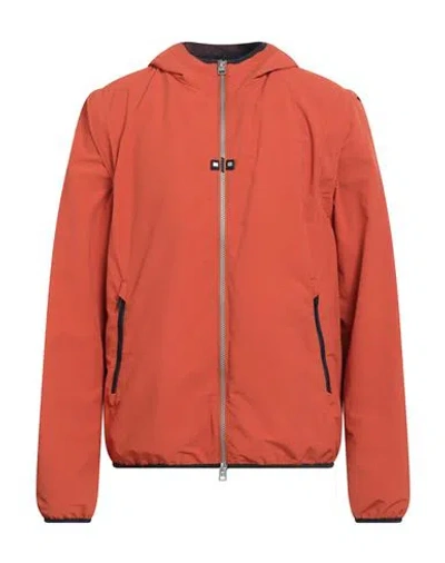 Herno Man Jacket Rust Size 48 Polyester In Orange