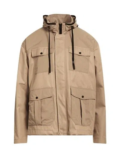 Herno Man Jacket Sand Size 42 Cotton, Polyamide In Neutral
