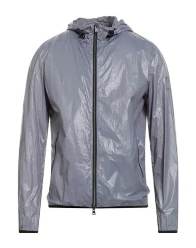 Herno Man Jacket Slate Blue Size 38 Polyamide In Gray