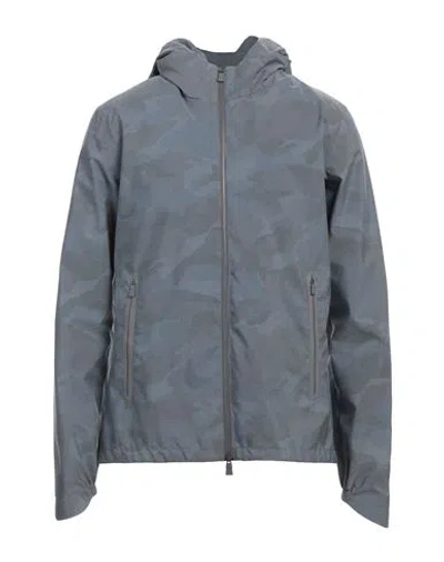 Herno Man Jacket Slate Blue Size 44 Polyamide, Polyester, Polyurethane