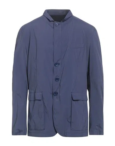 Herno Man Jacket Slate Blue Size 48 Polyamide, Elastane