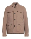 Herno Man Jacket Taupe Size 44 Polyester, Polyamide, Polyurethane In Brown