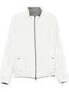 Herno Reversible Nylon And Cotton Jacket With Double Slider Zip Closure In White
