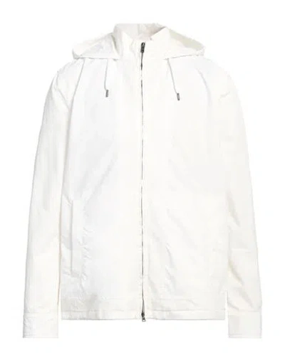 Herno Man Jacket White Size 40 Cotton, Polyester