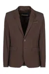 Herno Single-breasted Two-button Jacket In Brown