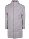Herno High-neck Press-stud Jacket In Gray