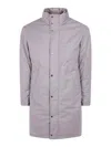 Herno High-neck Press-stud Jacket In Gray