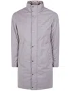 Herno High-neck Press-stud Jacket In Purple