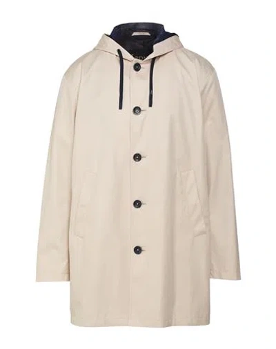 Herno Man Overcoat & Trench Coat Beige Size 40 Cotton In Sand