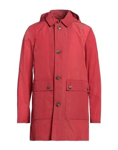 Herno Man Overcoat & Trench Coat Brick Size 40 Polyamide In Red