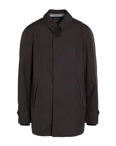 Herno Man Overcoat & Trench Coat Charcoal Size 46 Polyester In Brown