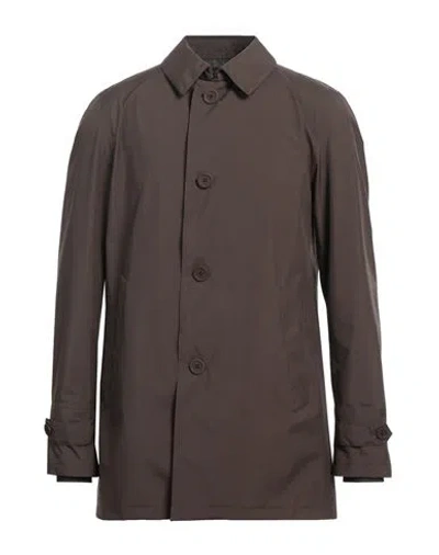 Herno Man Overcoat & Trench Coat Chocolate Brown Size 40 Polyester, Polyamide, Elastane In Brown