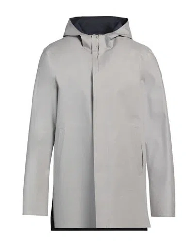 Herno Man Overcoat & Trench Coat Grey Size 40 Cotton, Elastane