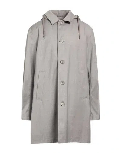 Herno Man Overcoat & Trench Coat Grey Size 46 Virgin Wool In Gray